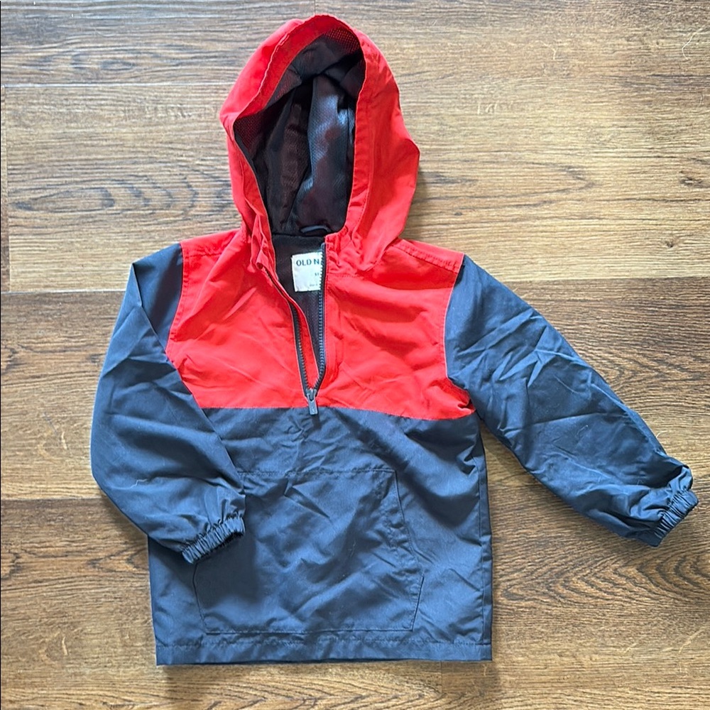 Old Navy Red and Black Hooded Jacket